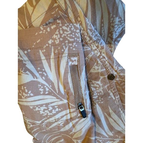 Vuori Ripstop Shorts Womens Size L Palm Tree Organic Cotton Hiking Drawstring - Picture 7 of 8